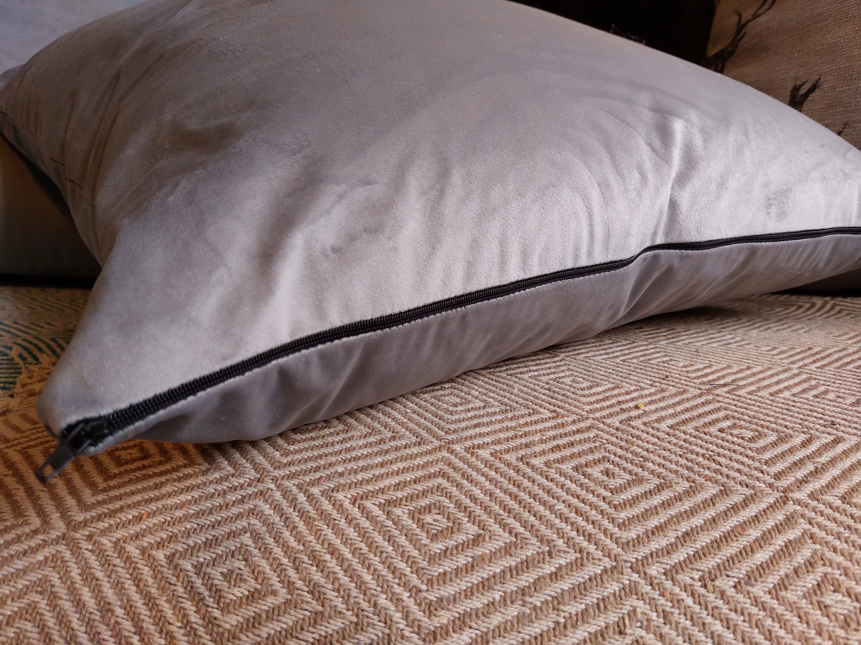 Grey Velvet Cushions - Image 3