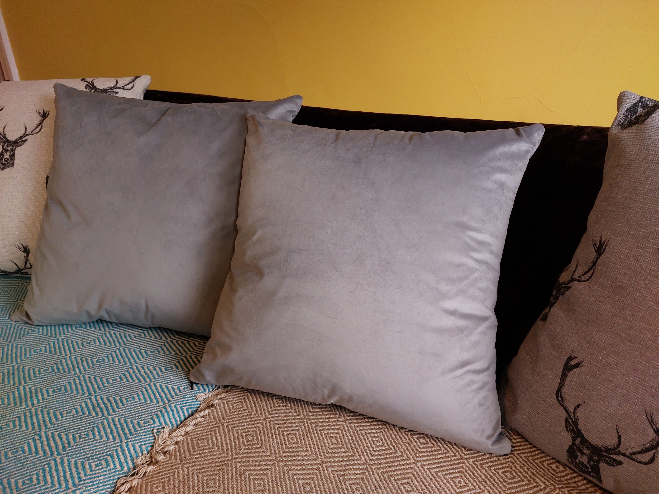 Grey Velvet Cushions - Image 4