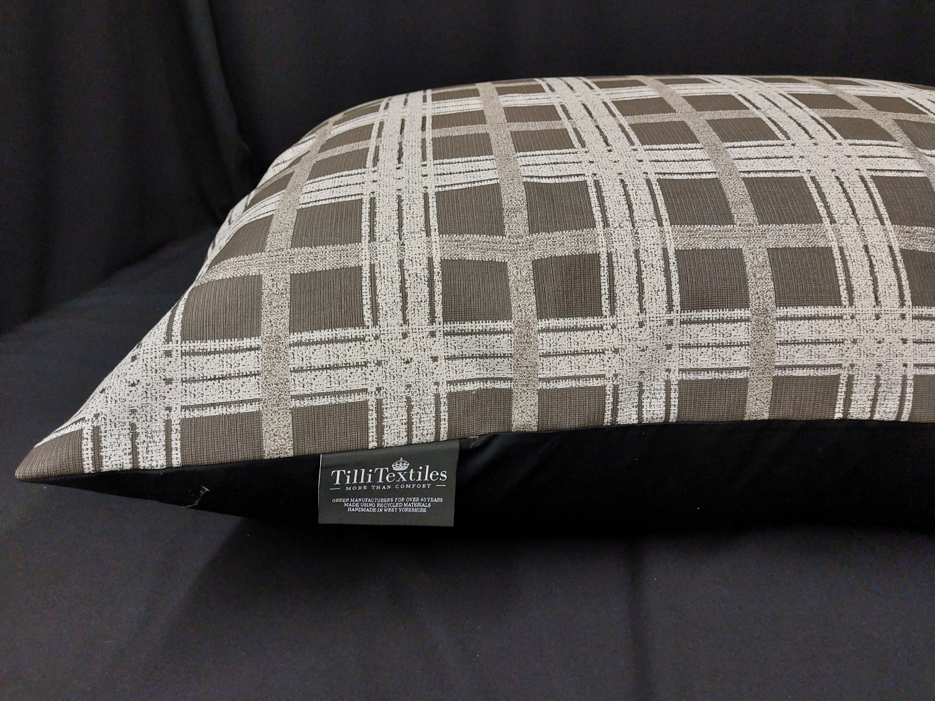 Extra Large Brown Tartan Check Pet Cushion - Image 3