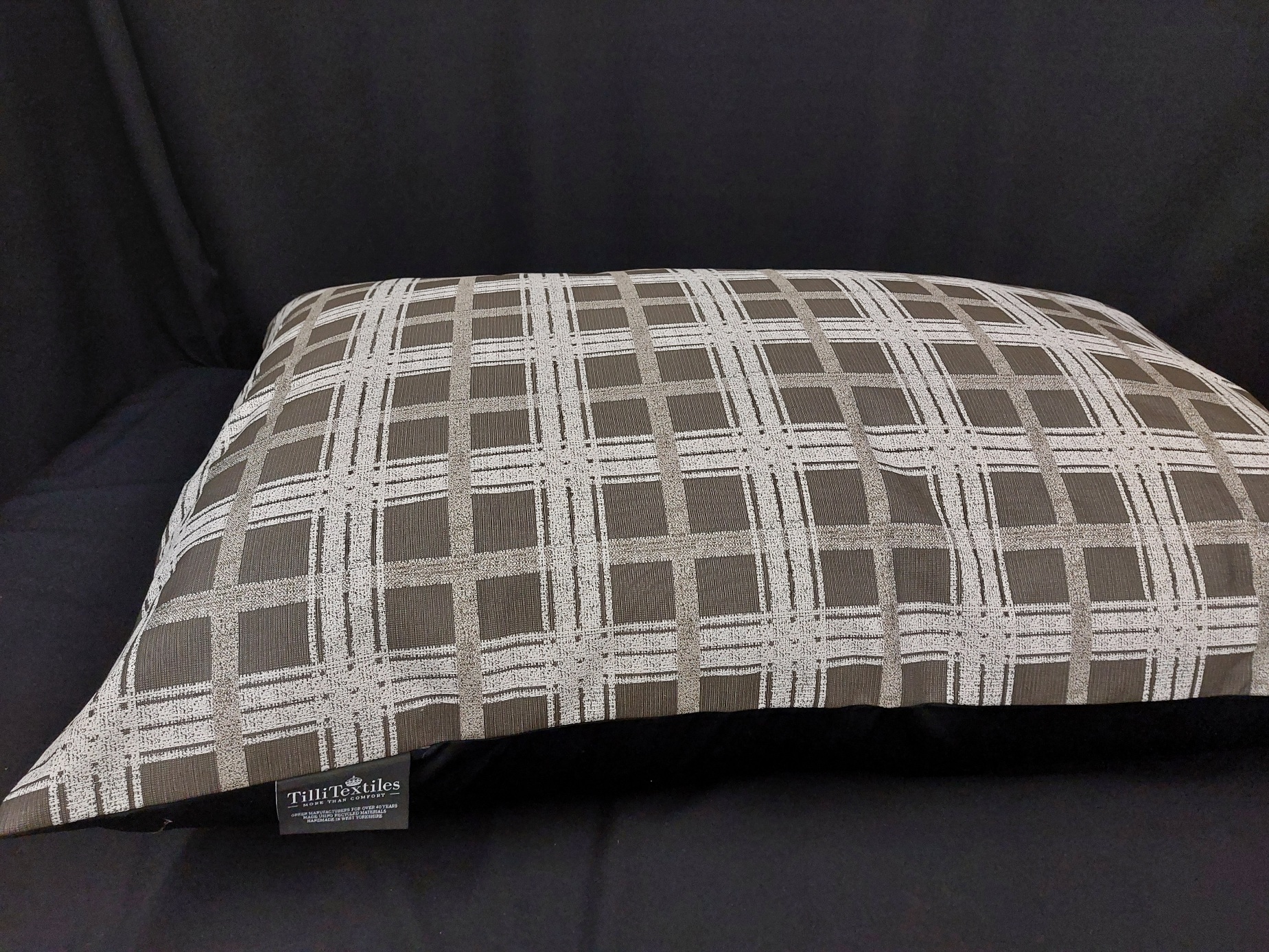 Extra Large Brown Tartan Check Pet Cushion - Image 4